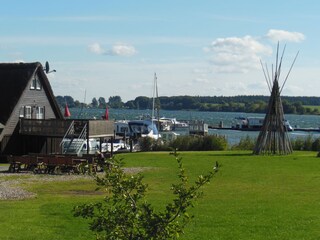 Boathouse "Hecht" with harbor