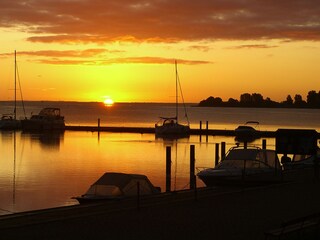 Evening ambience at the boathouse