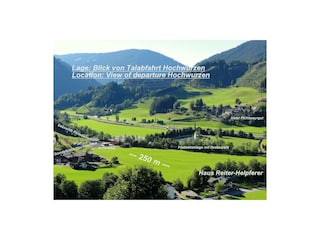 Lageplan: Blick von Talabfahrt Hochwurzen