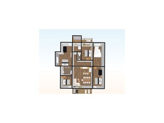 penthouse plattegrond 3d