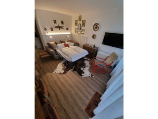 sofabed in large room