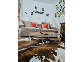 Sofa with coffee table