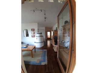 Perspektive Wohnzimmer Richtung Schlafzimmer