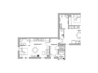 Raumaufteilung Appartements