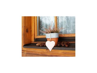 Fensterbank mit Blumentopf