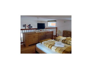 Schlafbereich in der Galerie