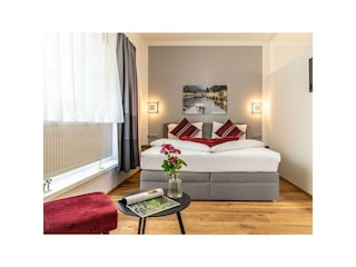 Schlafzimmer im Apartment Greisslerei