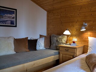 Appartement 2 - Einzelbett als Sofa