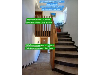 Appartment auf 2 Etagen - Stiegenhaus