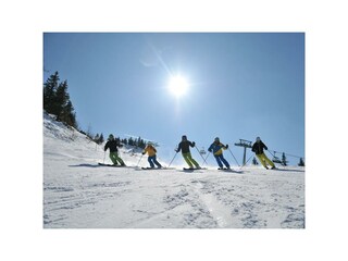 Skifahren Gruppe