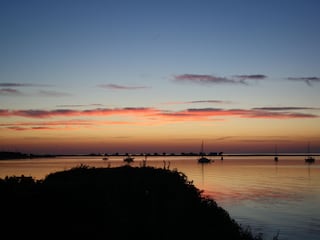 Blick vom Garten auf die Ostsee