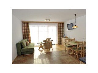 Ferienwohnung Kulm Wohnraum