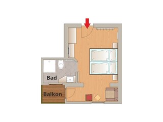 Das Hochkönig Grundriss Zimmer 101