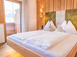 Doppelbett im Studio Reiteralm