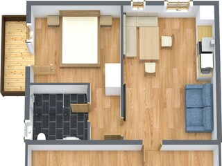Alpenruhe Dachstein - EG - 3D Floor Plan