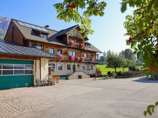 Hof mit Vogelbeerbaum