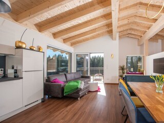 wohnzimmer richtung süd ferienwohnung ahorn ramsau