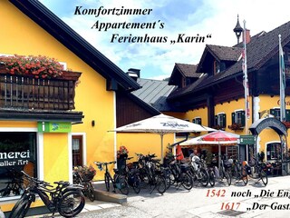 Gasthof*** zum Stralz´n, mit Radfahrer 2 Kopie