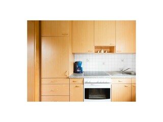 Die Küche in der Ferienwohnung