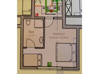 Lageplan Waldblick Zimmer
