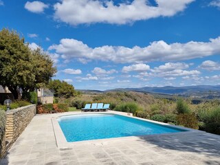 Private heated pool with views