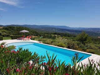 Private heated pool with views