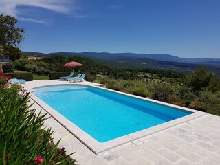 Private heated pool with views