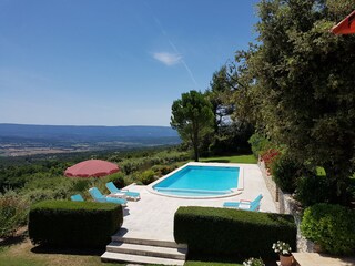 Private heated pool with views