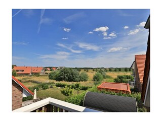 Kapitänshaus - Blick vom Balkon vom großen Schlafzimmer