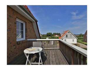 Kapitänshaus - Blick auf den Balkon vom großen Schlafzimmer