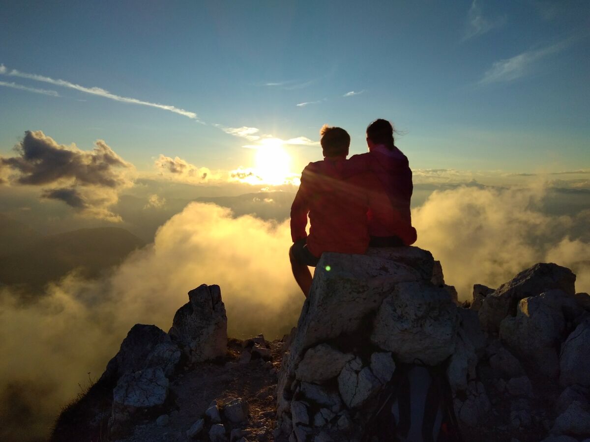 Sonnenuntergang in den Dolomiten