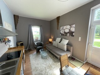 Wohnküche mit zusätzlichem Holzofen