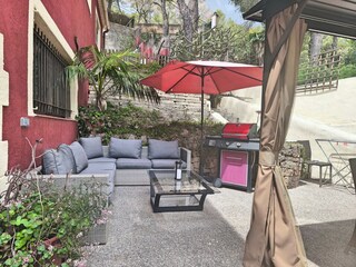 Loungebereich an der Wohnung