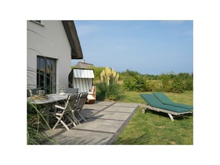 Das Reethaus - Blick auf die wunderschöne Terrasse