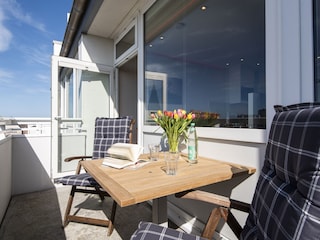 Westbalkon im 6 OG mit Blick über ganz Westerland
