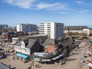 Blick über ganz Westerland, teilweise bis auf das Meer