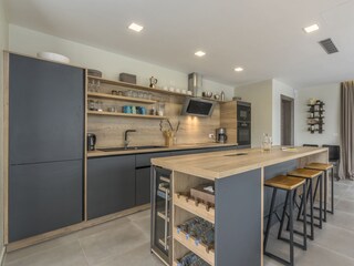 Kitchen with wine cooler