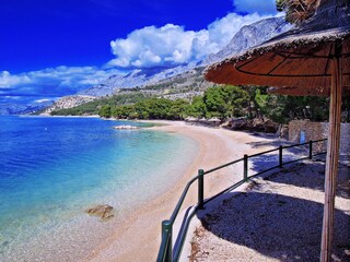 der Strand in der Nähe