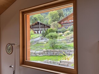 Ausblick aus dem grossen Wohnzimmerfenster