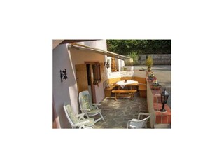 Terrasse im Sommerr - Ferienwohnung Die Untere