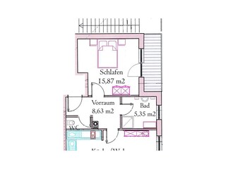 Ferienwohnung Marie - Grundriss