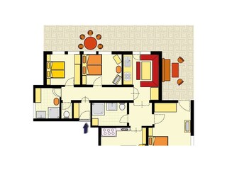 Grundriss - Ferienwohnung Seeberg