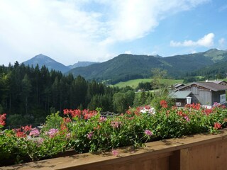 Ferienwohnung Karwendel - Balkon Ausblick