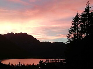 Balkon Ausblick mit Abendstimmung