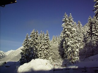 Ausblick vom Balkon/Winter