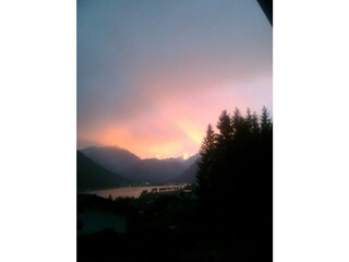 Ausblick vom Balkon/Abendstimmung
