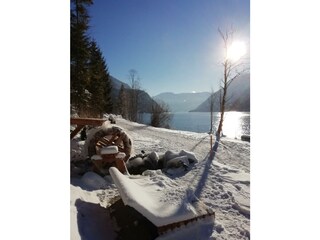 Seespaziergang im Winter