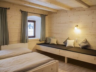 eines der Schlafzimmer im Ferienhaus Tuxerhof