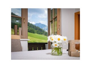 Wohnraum mit Ausblick zur Wiese