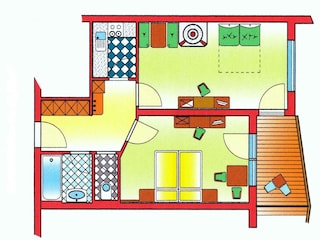 Grundriss - Alpenrose Komfort Appartement